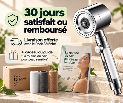Pommeau de douche filtrant + Pack associé